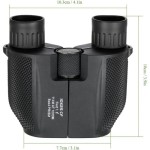 10x25 Compact Waterproof Binoculars, Suitable for Adults and Children, with Night Vision FMC Lenses, Ideal for Bird Watching, Travel, and Hunting